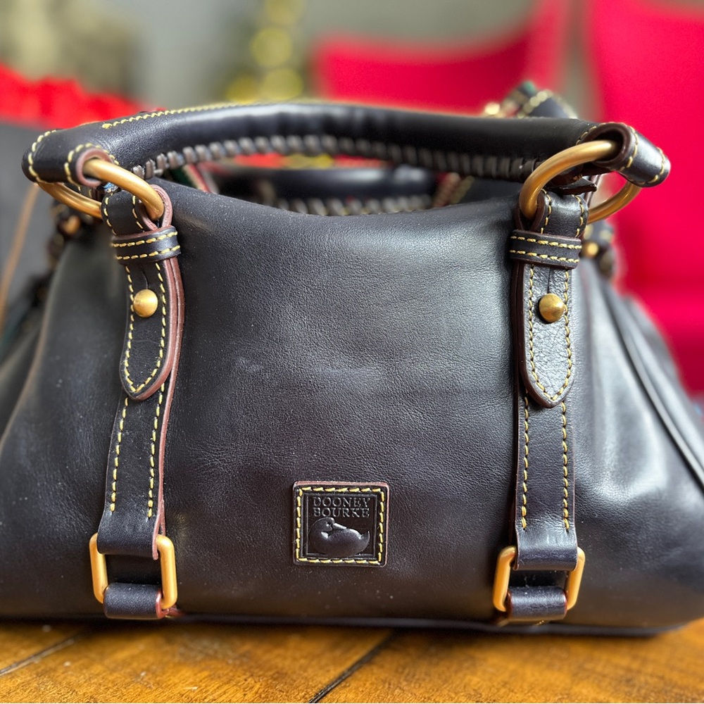 Dooney & Bourke, Florentine Satchel (Navy) REGULAR SIZE NOT MINI